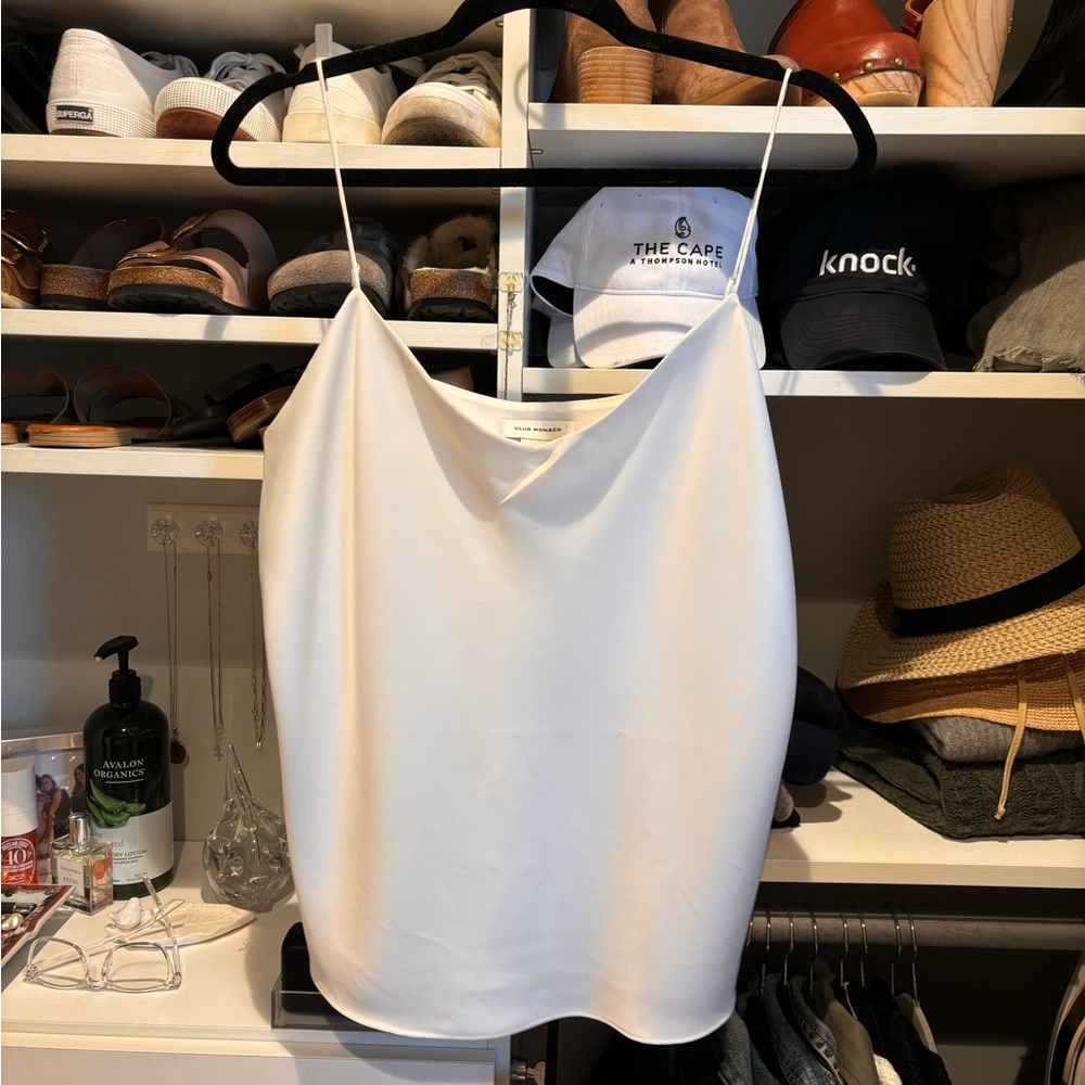 Club Monaco Kora Cami, Satin tank, gently worn, great condition